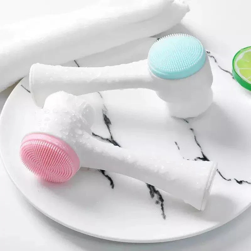 Double Sided Silicone Facial Cleanser Brush for Deep Cleansing and Exfoliation