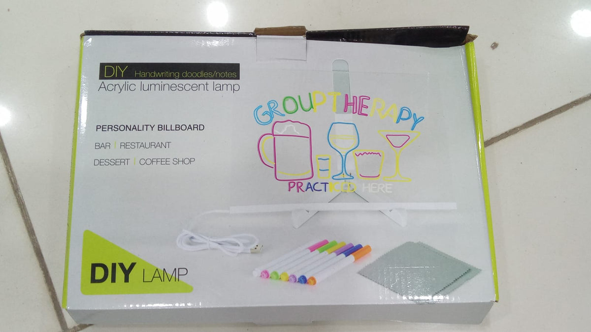 LED Acrylic Light-Up Writing Board (20x30 cm)