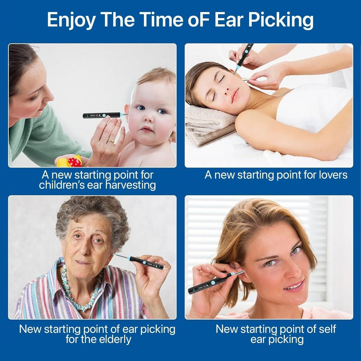 Rechargeable Smart Wireless Ear Camera Kit – Visual Ear Wax Removal Tool
