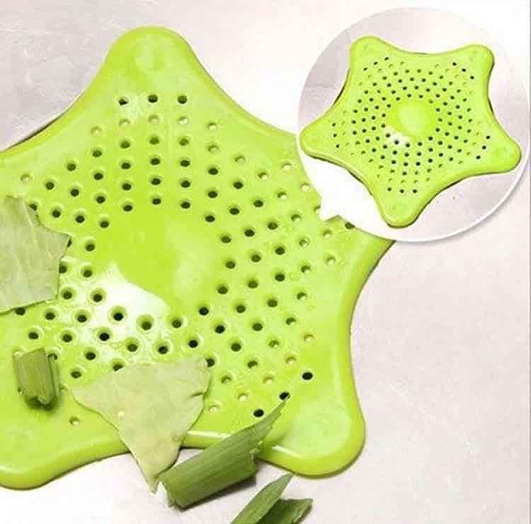 Star Design Drain Cover - Silicone Plug Stopper and Strainer for Bathroom & Kitchen