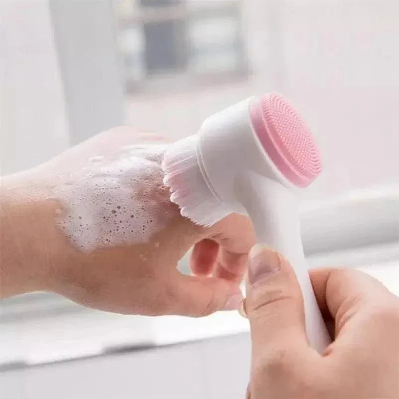 Double Sided Silicone Facial Cleanser Brush for Deep Cleansing and Exfoliation